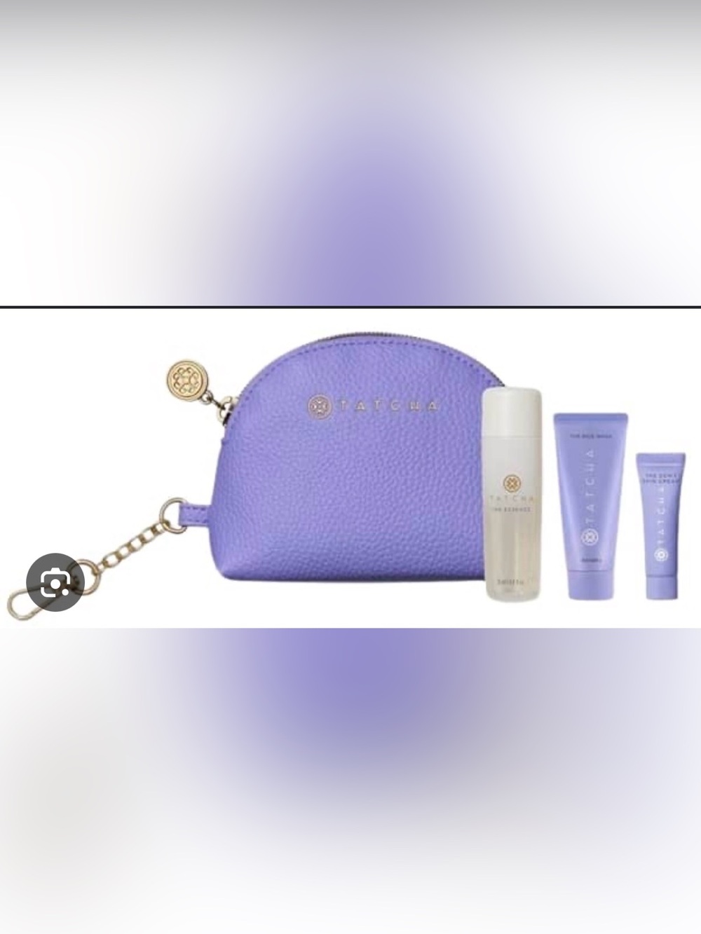Tatcha Beauty Makeup Pouch with 3 Travel Sized Skincare Samples - Picture 2 of 5